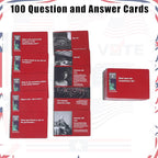 US Citizenship Test Study Guide 2025,US Citizenship Flash Cards 2025 for The United States Citizen Exam,100 Uscis Questions Answers Flashcards,Tarjetas para La Ciudadania De Las 100 Preguntas