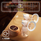 NCVI 8128 Electric Double Breast Pump Breastfeeding with 4 Modes 9 Levels, Rechargeable Pump Machine Strong Suction for Bigger Breast with 21/24mm Flanges Parts, Anti-Backflow Non-Spill and Low Noise