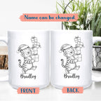 Tiger White Coffee Mug 11 15 Oz, Customized Name Tiger Accent Mug Gift for Brother Sister Besties Friends, Personalized Tigers Teacup, Unique Tigers Animal Coffee Cup Gift for Birthday Thanksgiving