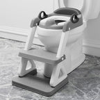 Potty Training Seat with Step Stool Ladder for Kids and Toddler,Wiifo Sturdy Potty Ladder with Soft Padded Cushion for Toddler Boys and Girls(Light Grey) 2025 New Version
