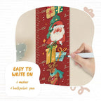 Personalize Name Baby Height Growth Chart, Christmas Theme Canvas&Wood Growth Chart for Wall Room Nursery Decor, Waterproof Measuring Wall Ruler, Wall Tape with Height Chart for Kids