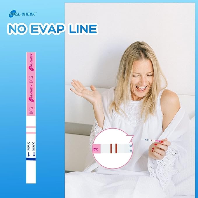 Pregnancy Tests with Cup, HEAL-CHECK Bulk Pregnancy Test Strips for Home Detection, Over 99% Accuracy, Individually Wrapped, Extra-Wide 5mm HCG Test Kit Comfortable Grip, 25 Count, Pruebas De Embaraz