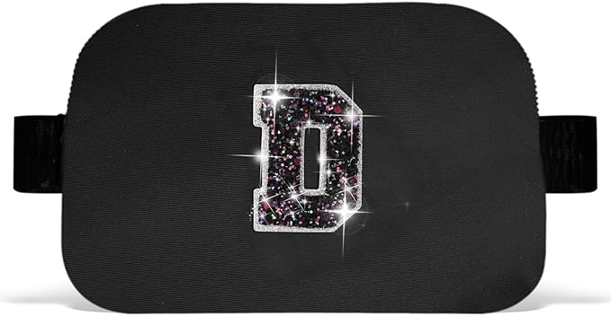Graduation Gifts for Teens Kids Daughter Sister Her - Birthday Gifts for 3 4 5 6 7 8 9 10 11 12 13 Year Old Girls,Fanny Pack Crossbody Bag Belt Bag Cute Trendy Stuff | Black,Initial D