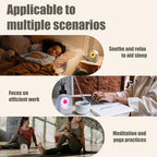 Sleep Aid & Focus White Noise Machine – 8 Soothing Sounds & 4 Ambient Lights | 12H Playtime,Bluetooth for Travel & Office, Sleek Desk Gift,White