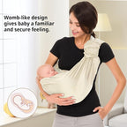 Water Ring Sling Baby Carrier, Adjustable Lightweight Breathable Newborn Carrier Sling for Summer, Swimming, Pool, Beach, Front Chest Mesh Infant Wrap Carrier for Baby Gift （ Beige