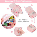 Accmor Toddler Harness Leash, Collapsible Cute Rabbit Kids Leash + Anti Lost Wrist Link for Outdoor Travel, Soft Child Walking Harness Tether Wristband Assistant Strap Belt Protector for Baby Girls