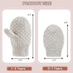 Baby Knit Mittens Toddler Boys Girls Gloves Winter Infant Newborn No Scratch Mitten 0-3 Years