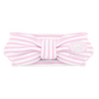 Creative Knitwear Georgia Bulldogs Infant Girls Pink/White Striped Hair Knot Headband Embroidered Logo - Size Newborn - 4T