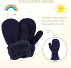 PESAAT Baby Girl Mittens Fleece Toddler Boy Mittens Warm Kids Winter Gloves Unisex Cold Weather Baby Gloves