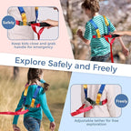 Safety Harness Leash for Big Kids with Autism and Special Needs (6-12 yrs), Child Adjustable Elopement Harness with Emergency Handle and Tether, Keep Active Autistic/ADHD Kids Safe and Free Outdoors