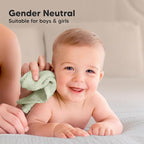 6-Pack Baby Washcloths - Soft Absorbent Viscose from Bamboo Wash Cloths for Babies, Kids, Toddlers, Infant, Newborn Bath Towels, Gentle on Sensitive Skin, 10x10 Reusable Face Towels (Verde)