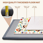 SUNYRISY Baby Play Mat for Floor 50 x 50in, 1.4in Thick Memory Foam Padded Play Mats for Baby, Soft Velvet Infants Toddler Kids Crawling Mat for Nursery, Non-Slip Bottom