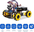 Smart Robot Car Kit Compatible with Arduino, Robotics for Kids Ages 8-12 12-16, Electronic Programming Project/STEM Science Kits Coding Gifts for Adults and Youths