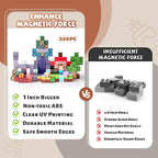 200PCS Magnetic Blocks, 1in Magnetic Building Blocks Cubes for Kids, Stacking Magnets Tiles, School STEM Montessori Stacking Toy, Christmas Birthday Gifts for Boys Girls Age 3+ Years Old