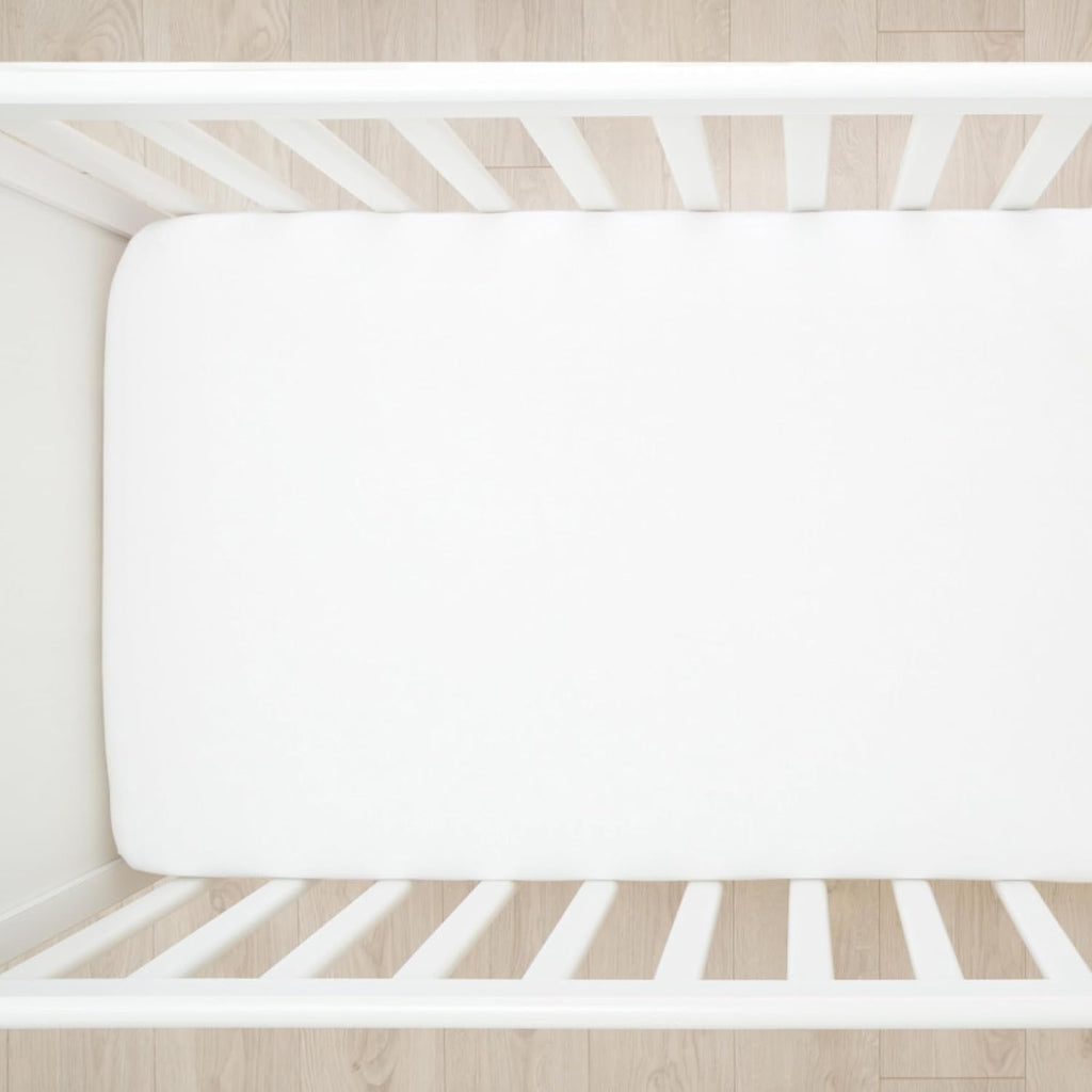 HonestBaby unisex-baby Fitted Crib Sheets Set Standard Mattress, 100% Organic Cotton Baby Boys, Girls, Neutral, 1 Pack - Love Dot, One Size