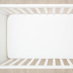 HonestBaby unisex-baby Fitted Crib Sheets Set Standard Mattress, 100% Organic Cotton Baby Boys, Girls, Neutral, 1 Pack - Love Dot, One Size