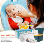 54 Packs Flannel Reusable Baby Wipes with Blue Wipes Dispenser, Reusable & Natural Skin-Friendly Cloth Baby Wipes, Body Face Hand Washcloth Essential for Cloth Diapers