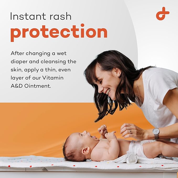 Dealmed A&D Ointment | Diaper Rash Cream for Baby with Vitamins A & D | Moisturizing Skin Protectant | Soothes and Nourishes | Healing Ointment for Dry and Cracked Skin (144 Packets/Box, Pack of 1)