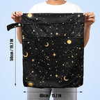 2pcs Travel Waterproof Laundry Bag, Cloth Diaper Wet Dry Bags with Handle & 2 Zipper Pockets, Reusable Washable Dirty Clothes Bag for Baby Adult Travelling Hanging, Bathing Beach Pool Daycare