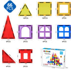MAGBLOCK Magnetic Tiles for Kids, 66PCS Magnet Tiles Building Blocks Construction Toys Incorporating Magnets for Toddlers, Magnetic Blocks Learning Toys Gift for 3+ Year Old Boys and Girls