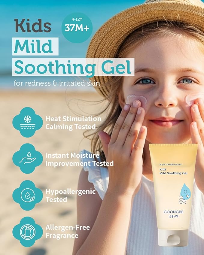 Baby Kids Easy Wash Sun Lotion SPF 30 & Mild Soothing Gel - Zinc Oxide Mineral Sunscreen & After Sun Relief - Korean Skincare for Sensitive Skin - Vegan Hypoallergenic, 2.11oz & 5.07oz