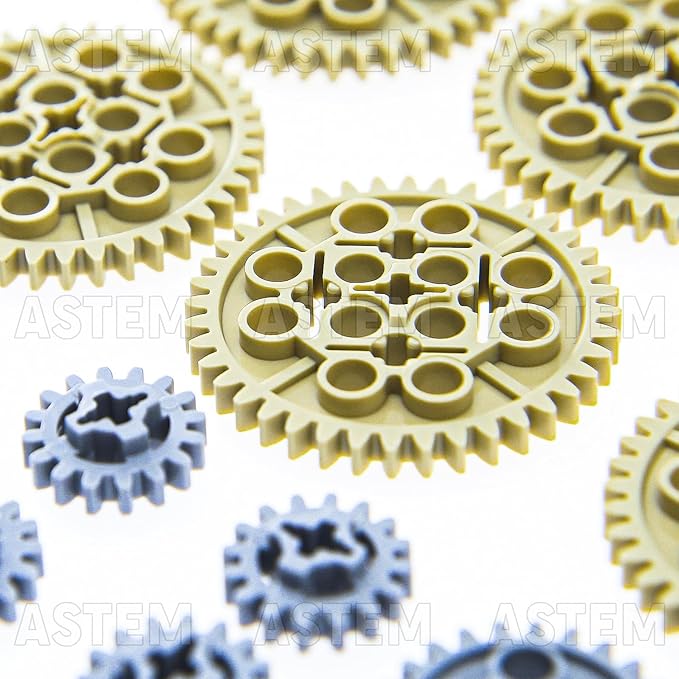 54PCS Technic-Parts 8,16,24,and 40 Tooth Gears（Random Colour.）