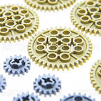 54PCS Technic-Parts 8,16,24,and 40 Tooth Gears（Random Colour.）