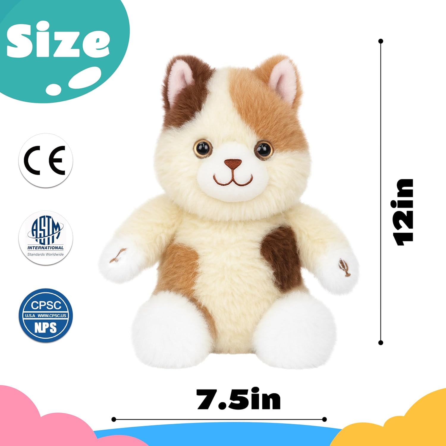 Cuteoy Talking Cat Repeat What You Say Musical Stuffed Animal Shaking Singing Plush Toy Electric Interactive Animated Kitten Plushies Gifts for Kids Girls Boys