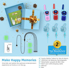 Walkie Talkies Long Range 3 Pack Rechargeable Walkie-Talkies for Kids Girls Boys Toddlers Adults Camping Hiking Skiing Cruise, Family Pink 2 Way Radio Toy with Lanyard Battery 4 Miles VOX NOAA