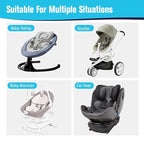 KAKIBLIN Baby Neck Pillow, Upgraded Baby Support Pillow, Head Pillows for Carseat, Newborn Neck Support for Car Seat,Pushchair,Travel (White Star)