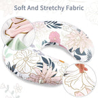 Nursing Pillow Cover for Baby Girls Boys, Breastfeeding Pillow Cover, Stretchy Removable Feeding Pillow Case for Newborns, Ultra Soft and Comfortable Nursing Pillow Slipcover, Daisy Floral