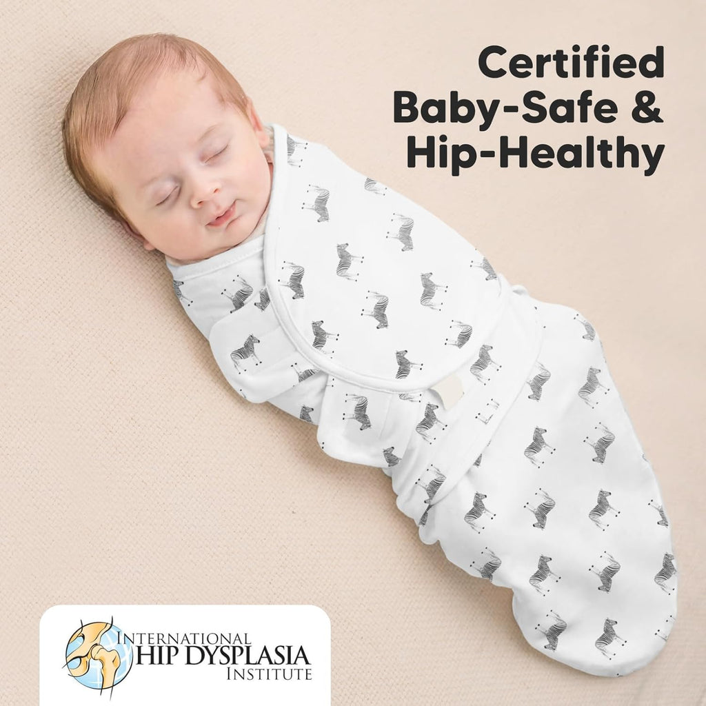 Baby Swaddle Sleep Sacks with Zipper - 3-Pack Swaddles for Newborns 0-3 Months, Infant, Baby Girls, Boys, Soft & Durable Newborn Sleep Sack, Easy Diaper Change Swaddling Blanket (The Wild)