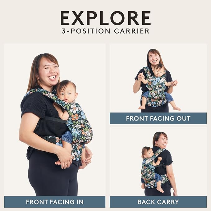 Baby Tula Explore Carriers - Breathable Baby Carrier Newborn to Toddler - Adjustable Toddler Carrier - Multiple Ergonomic Positions Front and Back - Ergonomic Fit for 7-45 lb - Mesh, Infinite