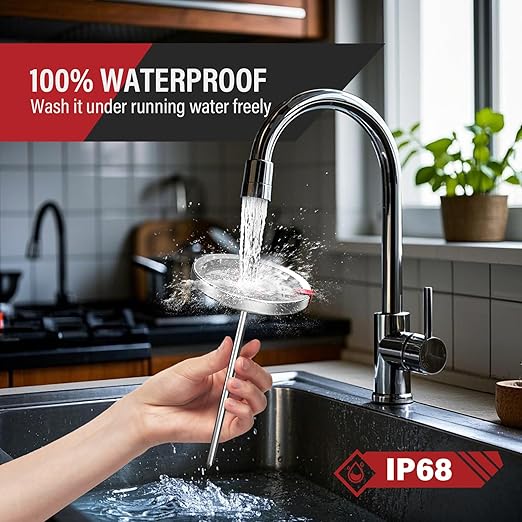 2 Pack Stainless Steel Meat Thermometer, Safe Leave in Oven, 2.5-in Extra-Large Dial Food Thermometer for Cooking, Temperature Probe for Baking, Steak, Turkey - Kitchen Gadgets - Silver