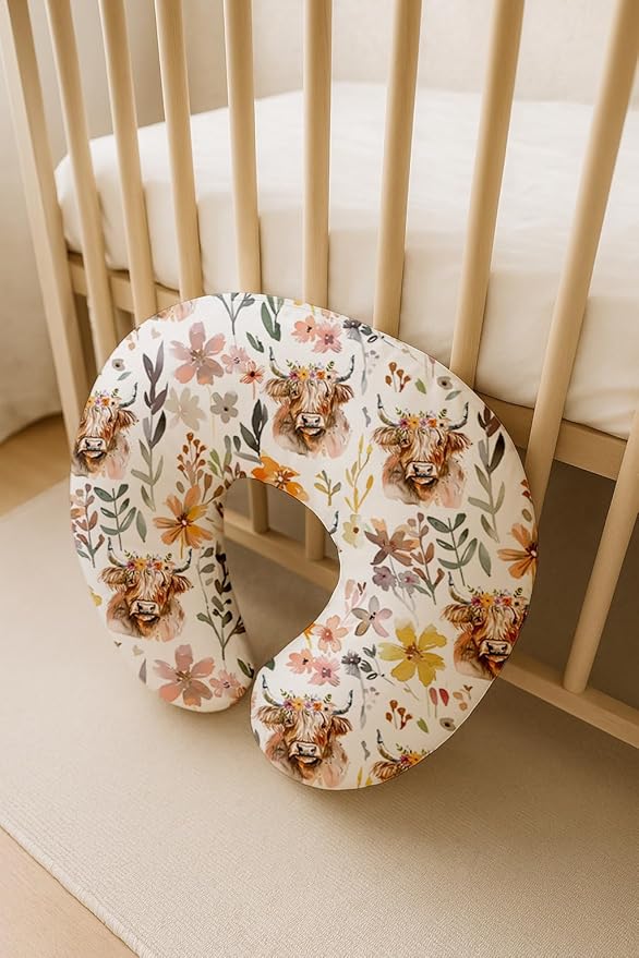 Nursing Pillow Covers 2 Pack, Breastfeeding Pillow Slipcovers Soft and Stretchy, Nursing Covers for Baby Girls Boys Newborn