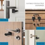 Child Proof Door Lever Lock - 4 Pack - Door Locks for Kids Safety - Door Knob Child Proof - Baby Proofing 3M Adhesive - Door Handle Child Proof - Baby Safety Locks for Toddlers - Black