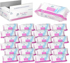 Dynarex Baby Wipes - Non-Alcohol Wipes for Babies with Lanolin & Aloe to Moisturize Skin - Sticker-Sealed Soft Pack - Unscented - 7x8", 80 Wet Wipes per Pack, 24 per Case