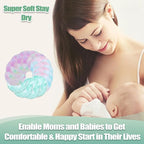 wegreeco Nursing Breast Pads (14 Pack) + Laundry Bag & Travel Storage Bag, 4.7 inch - Washable & Reusable Breastfeeding Nursing Pads (Plain Shape, Watercolors, Large)