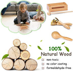 LOOIKOOS Toddler Musical Instruments, Eco Friendly Music Set for Kids Preschool Educational, Natural Wooden Percussion Instruments Musical Toys for Boys and Girls with Storage Bag