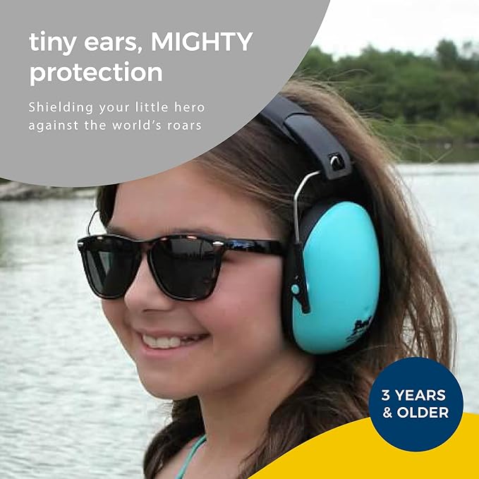 BANZ Kidz Earmuffs 2 Years & Older - Loud Noise Cancelling Kids Headphones & Toddler Ear Muffs, Size Adjustable