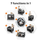 Pamo Babe 1-Second Setup 5-in-1 Playard for Babies - Heavy-Duty Steel Frame for Safe Sleep Space, Portable Crib with Zip Door & Changing Table, Locking Wheels, Breathable Mesh