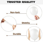 JOYIN 150 Pcs White Balloons, Different Sizes 18 12 10 5 Inch White Latex Balloon Arch Kit with Instruction for Birthday Decoration Party Graduation Wedding Holiday