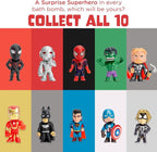 Superhero Boys Bath Bombs with Surprise Hero Toys Inside (12 Pack) - Large Bubble Bomb, Fruity Scents, Relaxing Aromas - Ideal Birthday Gift for Kids by Two Sisters