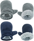 BAVST Baby Toddler Winter Mittens Girls Warm Fleece Lined Gloves Kids Sherpa Lined Mittens for Boys