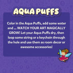 Skillmatics 3D Art Kit - Aqua Puffs Princesses & Unicorns, Mess-Free Paint by Number Craft for Kids, DIY Color & Inflate Activity, Travel & Creative Gift for Girls & Boys Ages 4, 5, 6, 7, 8, 9, 10