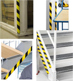 L-Shaped/Circular Edge Protector – 19" Durable Polyurethane Foam, High-Visibility Yellow/Black Stripes & Corner Safety Bumper for Impact Protection