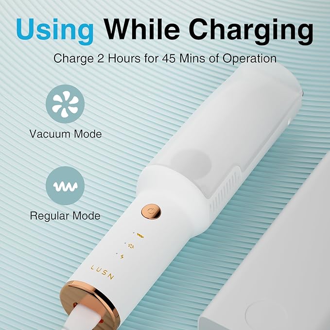 Baby Hair Clippers with Vacuum, Quiet Hair Trimmers for Kids, IPX7 Waterproof Rechargeable Cordless Haircut Kit for Baby Children Infant