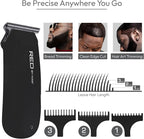 Red by Kiss Hair Clipper, Mini Cordless Hair Trimmer, Long Lasting Hair Cutting Kit, USB-C Rechargeable Haircut Beard Trimming Clippers for Men Women Kids, Portable Grooming Kit (Black)