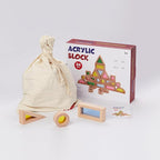 Rainbow Acrylic Stacking Blocks - 24PCS Montessori Toy & Decor for Toddler Gift for Endless Fun!