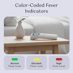 Forehead Infrared Thermometer, 1-Second Reading, Fever Alarm, No-Touch Measurement, 32-Set Memory Recall, 3 Color-Coded Indicators, Thermometer for Adults, Kids & Infants, °F/°C